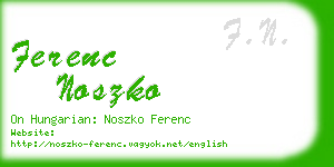 ferenc noszko business card
